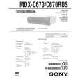 SONY MDXC670 Service Manual SONY MDXC670 Service Manual