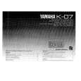 YAMAHA K-07 Owners Manual YAMAHA K-07 Owners Manual