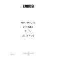 ZANUSSI ZLW76AMS Owners Manual ZANUSSI ZLW76AMS Owners Manual