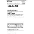 SONY EXCD-40 Owners Manual SONY EXCD-40 Owners Manual