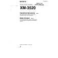 SONY XM-3520 Owners Manual SONY XM-3520 Owners Manual