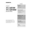 ONKYO TXSR500 Owners Manual ONKYO TXSR500 Owners Manual