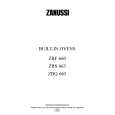 ZANUSSI ZBS663X Owners Manual ZANUSSI ZBS663X Owners Manual