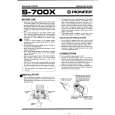 PIONEER S-700X/E Owners Manual PIONEER S-700X/E Owners Manual