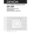 DENON DP-29F Owners Manual DENON DP-29F Owners Manual