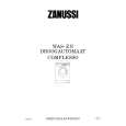 ZANUSSI COMPLESSO Owners Manual ZANUSSI COMPLESSO Owners Manual
