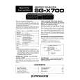 PIONEER SG-X700/KU Owners Manual PIONEER SG-X700/KU Owners Manual