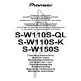 PIONEER S-W110S-QL Owners Manual PIONEER S-W110S-QL Owners Manual