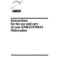 ZANUSSI EM612 Owners Manual ZANUSSI EM612 Owners Manual