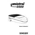 SINGER MISTRAL 2000 Owners Manual SINGER MISTRAL 2000 Owners Manual