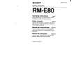 SONY RME80 Owners Manual SONY RME80 Owners Manual