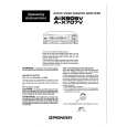 PIONEER A-X707V Owners Manual PIONEER A-X707V Owners Manual