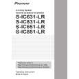 PIONEER S-IC631-LR/XTM/UC Owners Manual PIONEER S-IC631-LR/XTM/UC Owners Manual