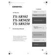 ONKYO TXSR8250 Owners Manual ONKYO TXSR8250 Owners Manual