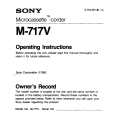 SONY M-717V Owners Manual SONY M-717V Owners Manual