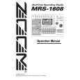 ZOOM MRS-1608 Owners Manual ZOOM MRS-1608 Owners Manual