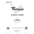 WHIRLPOOL LA7400XMW2 Parts Catalog WHIRLPOOL LA7400XMW2 Parts Catalog