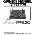 ROTEL RP-1010 Owners Manual ROTEL RP-1010 Owners Manual