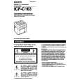 SONY ICF-C103 Owners Manual SONY ICF-C103 Owners Manual