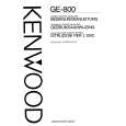 KENWOOD GE-800 Owners Manual KENWOOD GE-800 Owners Manual