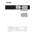 TEAC RW800 Owners Manual TEAC RW800 Owners Manual
