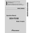PIONEER DEH-P3100/XM/UC Owners Manual PIONEER DEH-P3100/XM/UC Owners Manual