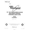 WHIRLPOOL SF3020ERW1 Parts Catalog WHIRLPOOL SF3020ERW1 Parts Catalog
