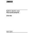 ZANUSSI ZOU852X Owners Manual ZANUSSI ZOU852X Owners Manual
