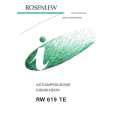 ROSENLEW RW619TE Owners Manual ROSENLEW RW619TE Owners Manual