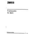 ZANUSSI TC0833 Owners Manual ZANUSSI TC0833 Owners Manual