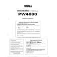 YAMAHA PW4000 Owners Manual YAMAHA PW4000 Owners Manual