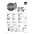 DUAL SP100 Service Manual DUAL SP100 Service Manual