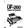 PANASONIC UF260 Owners Manual PANASONIC UF260 Owners Manual