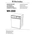 ELECTROLUX WH2000 Owners Manual ELECTROLUX WH2000 Owners Manual
