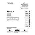 PIONEER A-J7 Owners Manual PIONEER A-J7 Owners Manual