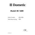 DOMETIC RC1600 Owners Manual DOMETIC RC1600 Owners Manual