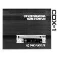 PIONEER CDX-1 Owners Manual PIONEER CDX-1 Owners Manual