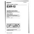SONY EXR-12 Owners Manual SONY EXR-12 Owners Manual