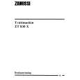 ZANUSSI ZT830X Owners Manual ZANUSSI ZT830X Owners Manual