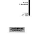 ARTHUR MARTIN ELECTROLUX AFP636N Owners Manual ARTHUR MARTIN ELECTROLUX AFP636N Owners Manual