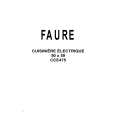 FAURE CCE475W Manual de Usuario FAURE CCE475W Manual de Usuario