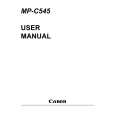 CANON MP-C545 Owners Manual CANON MP-C545 Owners Manual