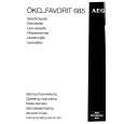 AEG FAV685D Owners Manual AEG FAV685D Owners Manual
