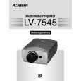 CANON LV-7545 Owners Manual CANON LV-7545 Owners Manual