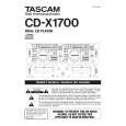 TEAC CD-X1700 Owners Manual TEAC CD-X1700 Owners Manual