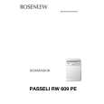 ROSENLEW PASSELI RW609 PE Manual de Usuario ROSENLEW PASSELI RW609 PE Manual de Usuario