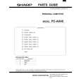SHARP PC-AX40 Parts Catalog SHARP PC-AX40 Parts Catalog