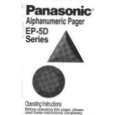 PANASONIC EP5D5 Owners Manual PANASONIC EP5D5 Owners Manual