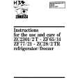 ZANUSSI ZF65/14 Owners Manual ZANUSSI ZF65/14 Owners Manual
