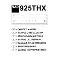 NAD 925THX Owners Manual NAD 925THX Owners Manual